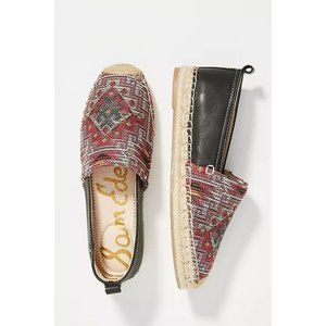 Sam Edelman Khloe Espadrilles bohemian embroidery Size 9 Flats Cork Leather